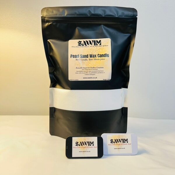 SAWIM 500gm & 25 Cotton Wick Pearl Sand Wax Candle Kit