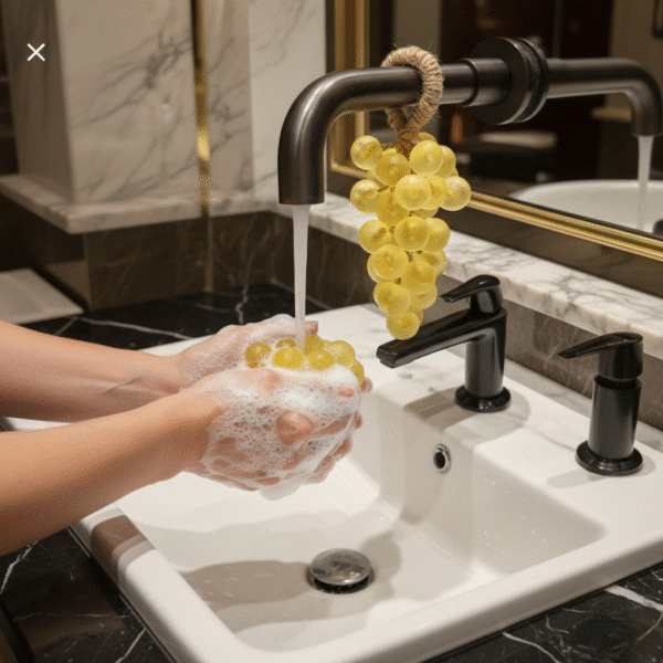 SAWIM Handcrafted Jasmine Grape Soap – Clear Pale Yellow | Luxury Soap on a Rope